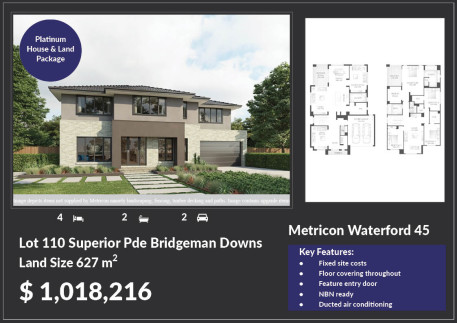 Metricon to build luxury display homes at Bridgeman Hilltop estate